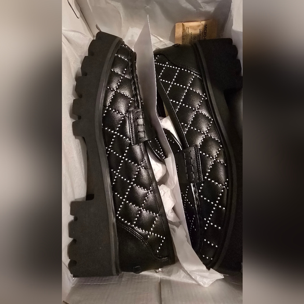 Michael Kors Black Quilted Loafers